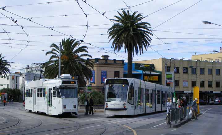 Yarra Trams Siemens Combino 5001 and Z3 219